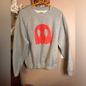Ghost Packman Reflective Print Sweatshirt